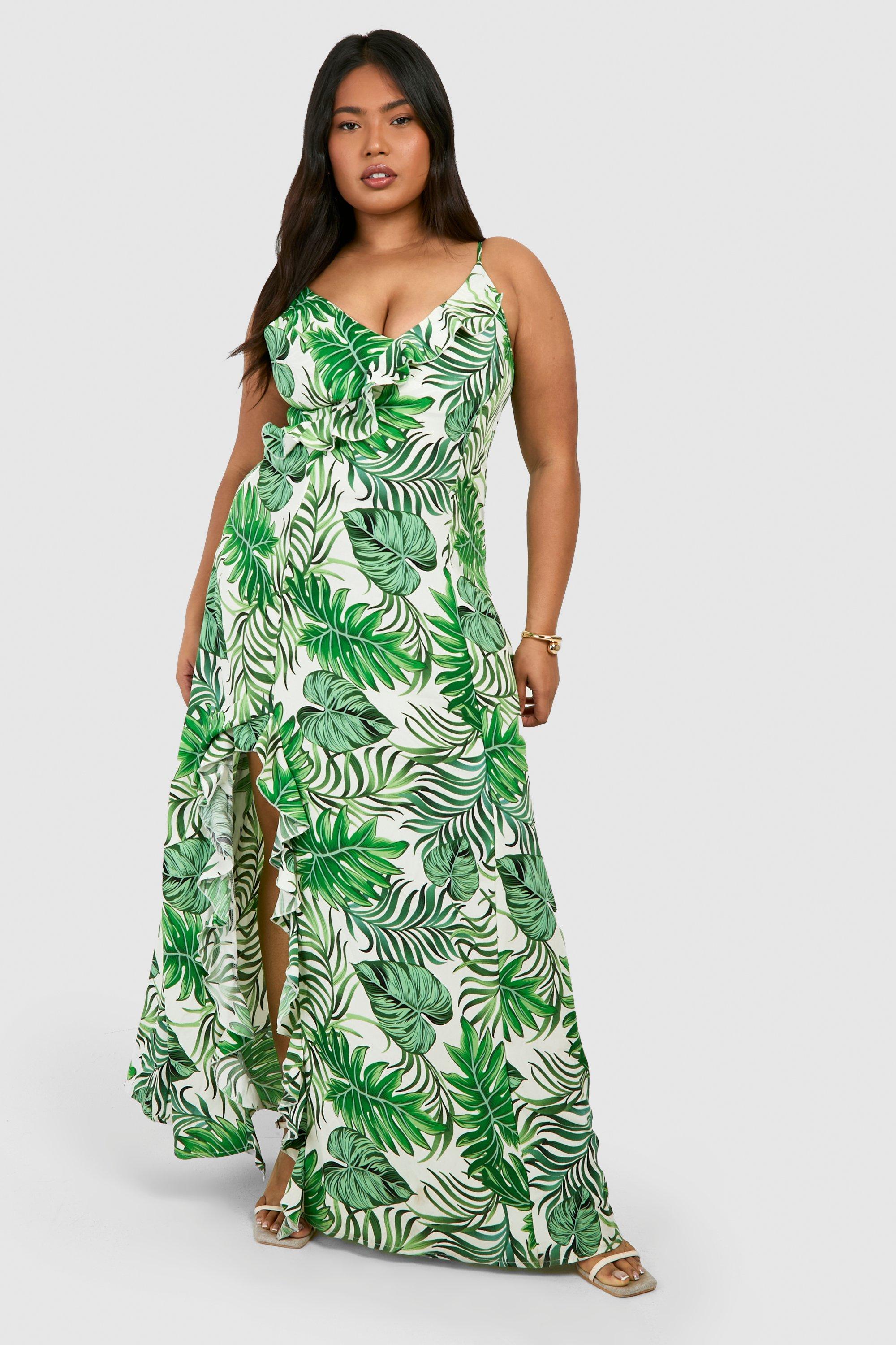 Tropical Plus Size Dress